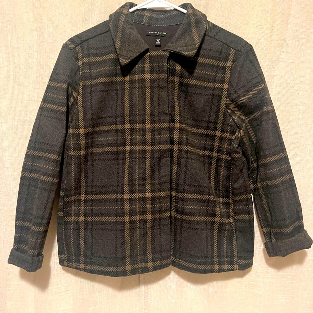 Banana Republic Plaid Jacket - Green and Brown
